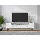 Manhattan Comfort Marcus 70.86" Mid-Century Modern TV Stand - White-Recommended for a 70" TV