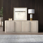 Hudson&Canal Vance Rectangular TV Stand for TV's up to 78" - Alder White-Constructed of sturdy MDF materials in a handcrafted alder white finish