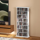 HOMCOM Slim Media Storage Cabinet - White-Simple assembly with numbered parts and clear instructions