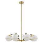 Modway Hanna 8-Light Chandelier - Opal/Gold-Bulbs: 8 E26, 25W Max, G45 (Not Included)