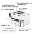HP OfficeJet Pro 9730 Wide Format All-in-One Printer - White-Wide-format A3 printing and scanning with advanced wireless connectivity and vivid P3 color 