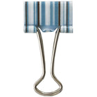 JAM Paper Colourful Binder Clips - Small - 3/4" - Green and Blue with Brown/White Stripes - 10 Pack-Binder clips' strong hold keeps stacks of loose paper securely fastened together, without the risk of slipping or falling out