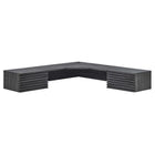 Modway Render 54.5" Wall Mount Corner Office Desk - Charcoal-Mid-Century Corner Office Desk