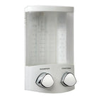 Better Living Euro Dispenser Duo - White-Eliminates shower bottle clutter and container lifts off the wall for easy cleaning and re-filling