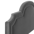 Modway Belinda Performance Velvet Twin Headboard - Charcoal-Performance Velvet