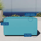 Modway Saybrook Outdoor Patio Upholstered Sectional Sofa Ottoman - Turquoise-All-Weather Cushions