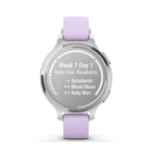 Garmin Lily 2 Active Fitness Tracker Smartwatch - Silver with Purple Jasmine Silicone Band-Built-in GPS tracks many outdoor activities; plus, get sports apps for yoga, Pilates, cardio, dance fitness, golf and more 
