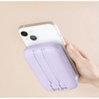 Shuji True Colour Series 10000mAh Portable Power Bank - Purple-Built in Type-C and Lightning charging cables support convenient dual cable fast charging up to 20W and 22.5W