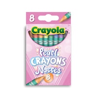 Crayola Pearl Crayons - 8 Count-Crayola Crayons are designed with a focus on true colour, smoothness, and durability