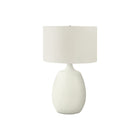 Monarch Specialties 26" H Contemporary Table Lamp - Ivory / Cream Shade / Cream Resin-This contemporary style 26'' h table lamp with a 6 foot cord adds that quiet decorative flair to your side or end table in the living room or office, or on a bedside table in your bedroom
