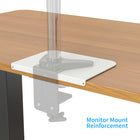 SHOPPINGALL Pack of 2 Steel Desk Reinforcement Plate for Fragile Tabletop- SA-A83-White-[INCREASED STABILITY] The reinforcement plates reduce the desk stress by dispersing the monitor weight across a larger surface area