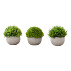 Monarch Specialties 5" Artificial Indoor Grass - Table - Grey Pots - Set of 3-Create your own oasis with this 5" tall set of 3 artificial plants in durable, paper pulp grey pots