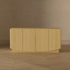 Manhattan Comfort Ardea 60" Contemporary 4-Door Sideboard - Natural Oak-30 Day Limited Manufacturer's Warranty