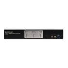 IOGEAR 2-Port 4K Dual View DisplayPort Matrix KVM Switch-Port switching via front panel pushbuttons, hotkeys, the mouse wheel on a 3-button mouse1 or remote port selector