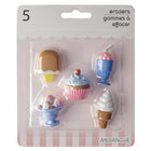 Merangue 5-Piece 3D Erasers Set - Sweets-Set of 5 novelty sweet-themed erasers