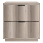 Hudson&Canal Yarden 24" Nightstand - Alder White-Features two smooth-glide drawers