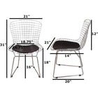 Nicer Furniture Bertoia Style Wire Side Chair - Black - 2 Pack-Armless