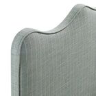 Modway Athena Striped Fabric Upholstered Twin Size Headboard - Spa Blue Stripe-7