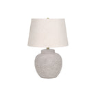 Monarch Specialties 22" H Table Lamp - Cream Concrete / Ivory / Cream Shade-Bring some subtle modern style to your living space with this 22"h table lamp in a classic urn shaped base with a cream concrete textured finish, a simple empire shade in ivory linen fabric, finished with a gold finial on top