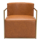 Zuo Xander Accent Chair - Brown-Plush and durable faux leather fabric