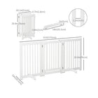 PawHut Free Standing Wooden Foldable Gate Barrier-Single Piece Dimension: 20.1" L x 29.9" H x 0.7" D (51 x 76 x 1.8 cm) 