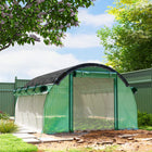 Outsunny Walk-in Tunnel Greenhouse with Sunshade Net - Roll-up Mesh Sidewalls - 2 Doors & 8 Windows- 140 gsm PE cover allows 85% sunlight in
 