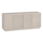 Hudson&Canal Hanson TV Stand for TV's up to 65" - Alder White-Features two doors with enclosed cabinets and 2 shelves for ample storage