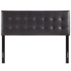 Modway Lily Upholstered Vinyl King Headboard - Brown-Smooth vinyl upholstering