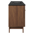 Modway Render 48" Single Sink Bathroom Vanity - Walnut/Black-Full-Extension Drawers