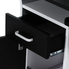 HOMCOM 39.4" Computer Desk with Keyboard Tray and CPU Stand - Black-Anti-slip feet is beneficial for ensuring stability