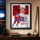 Frameworth Cole Caufield Canadiens Portrait Collage - Framed Print - 16" W x 20" L-Designed and manufactured in Canada by Frameworth with over 32 years of sports memorabilia experience