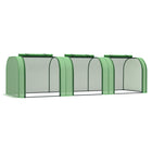 Outsunny 9.7' x 3' x 2.6' PE Mini Tunnel Greenhouse with Steel Frame & Zipped Doors- Backyard greenhouse with high-quality steel tube and PE cover     
 