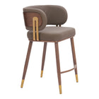 Zuo Brew Counter Stool - Brown/Walnut-Armrest support