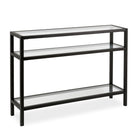 Hudson&Canal Sivil 42"W Console Table - Blackened Bronze-A modern contemporary design for your entryway, living room, den, and more