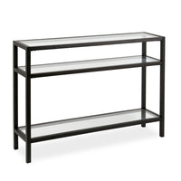Hudson&Canal Sivil 42"W Console Table - Blackened Bronze-A modern contemporary design for your entryway, living room, den, and more