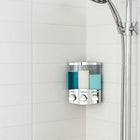 Better Living Euro Dispenser Trio - Chrome-Installs in minutes without tools, using waterproof silicone adhesive and 2-way tape (included)