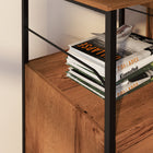 Vinsetto Vertical Letter/A4 Filing Cabinet with Hanging Bars - Rustic Brown-Adjustable foot pads keep the table stable on uneven grounds
