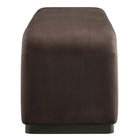 Modway Koda Performance Velvet Waterfall Long Bench - Black/Chocolate Brown-Metal Base