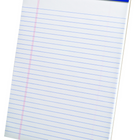 Ampad Letter-Sized Perforated Pads Wide-Rule - White - 50 Sheets-50 sheets/pad, letter size, White