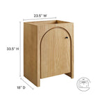 Modway Appia 24" Bathroom Vanity Cabinet - Oak-Plumbing Cut-Out