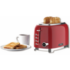 Salton NuRetro Digital 2 Slice Toaster - Space Cherry-Anti-slip feet and built in cord wrap keep the toaster stable and your work surface uncluttered.