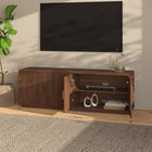 Hudson&Canal Mero Rectangular Fluted TV Stand for TV's up to 75" - Satin Walnut-Product Dimensions: 68" L x 15.5" W x 24" H
