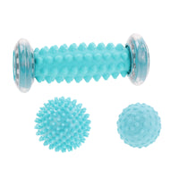 BIOS Living Massage Roller and Ball Kit-Stimulating effect to assist in treatment of plantar fasciitis