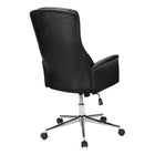 Monarch Specialties 7323 Ergonomic Leather-Look Office Chair - Black-Product dimensions: 25.5 in. W x 27.5 in. D x 42.5-46.5 H. seat height: 18.5 to 22.75 in. H. weight capacity: 300 lb