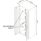 Manhattan Comfort Fortress Modern Garage Cabinet - 30.3" W x 74.8" H - Charcoal Grey-Features Unique Door Lock and Key