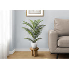 Monarch Specialties 28" Artificial Indoor Palm Tree - Floor - White Pot-12 real touch, adjustable, lush green palm leaves add a realistic, tropical feel
