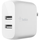 Belkin Dual 24W (12W x 2) USB-A Wall Charger - White -Belkin’s 24W Wall Charger has dual USB ports, with each delivering up to 12W of power to quickly charge your iPhone and countless other devices