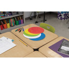 Pacon Self-Stick Dry Erase Circles - 5 Assorted Colors - 10" Diameter - 10 Count-Extremely high-quality dry erase surface, thick durable foam inner layer for tear-resistance, and unique tacky backing makes them repositionable and reusable for hundreds of times