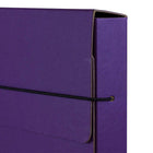 JAM Paper Thick Portfolio File Carrying Case with Elastic Band - 10 x 1 1/4 x 13 1/4 - Purple-Made from durable, sturdy chipboard material and feature a black elastic band closure designed to keep documents secure