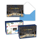 Pierre Belvedere Holiday Cards Set with Envelopes - Winter Lights - 6" x 4.5" - English - 20 Pack-Blank interiors for personalized greetings